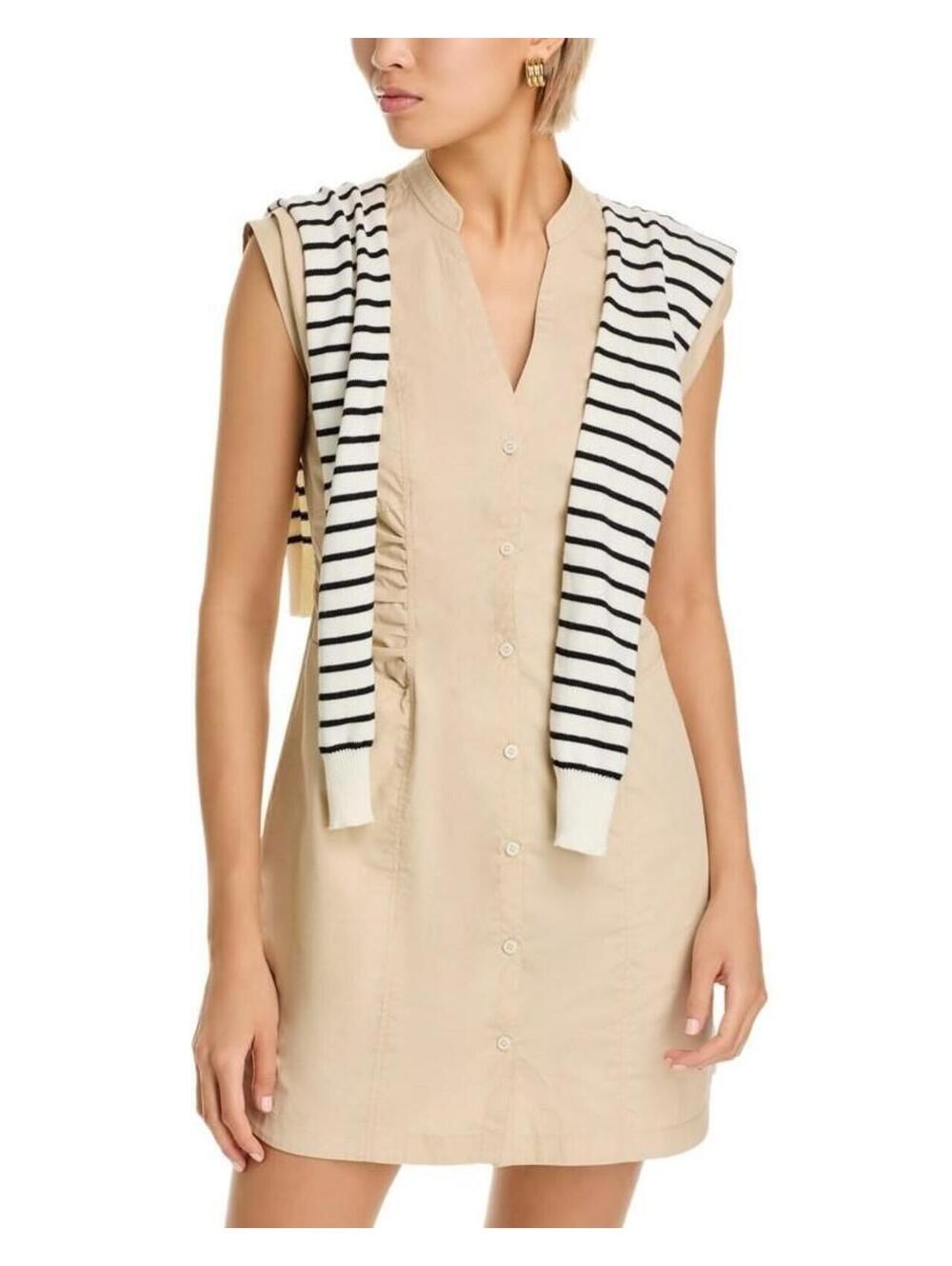 12. Derek Lam 10 Crosby Lotte Mixed Media Dress, Size 8